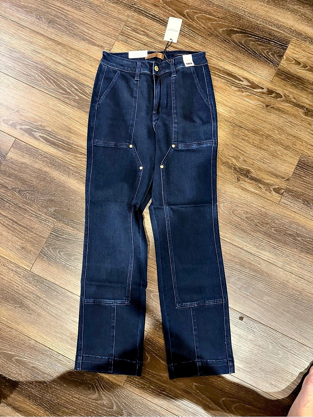 Judy Blue Straight Fit High Waist Jeans Dark Blue
